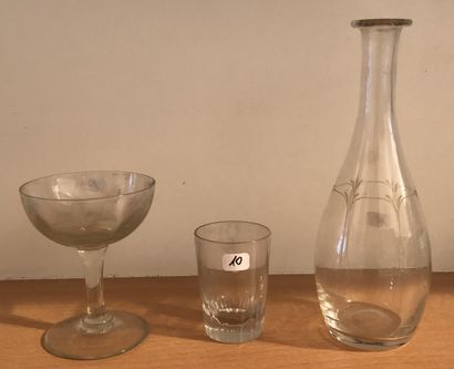 Glassware and crystal set, including champagne...