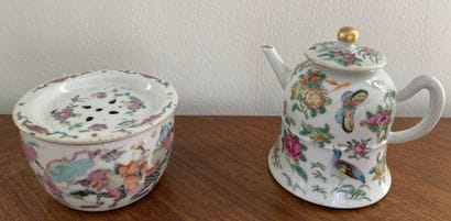 Chinese porcelain with polychrome enamel...