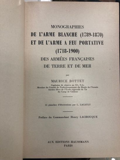 Maurice BOTTET, Monographie de l'arme blanche...