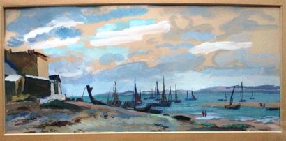 Louis Adolphe RIOU (1893-1958) : BATEAUX...