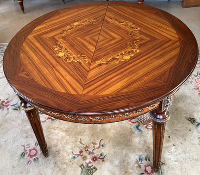 Large veneered rosewood and mahogany low...