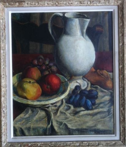 P. FARREY : NATURE MORTE. 

Huile sur toile,...
