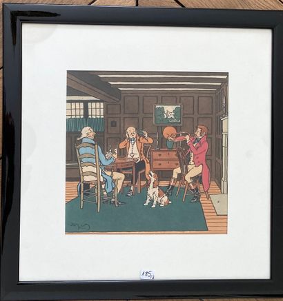 Harry ELIOTT : CHASSEUR ET CHIEN EFFRAYÉS...