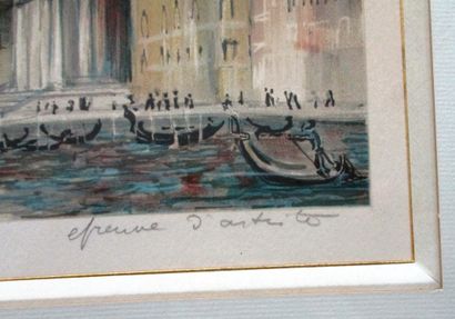 André HAMBOURG (1909-1999) : VUE DE VENISE....