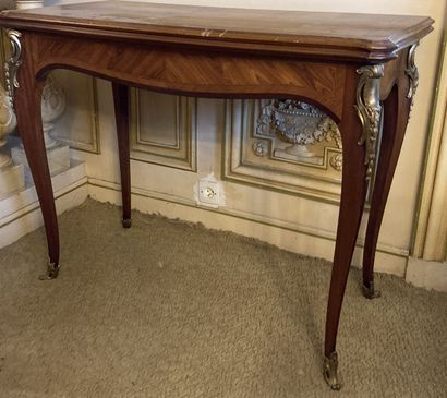 Wooden games table with inlaid nets and reserves....