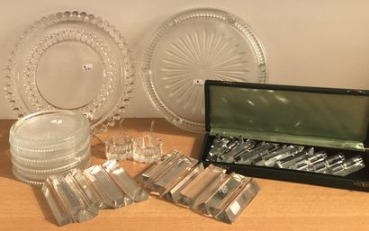 Crystal and glassware set: two sets of knife...