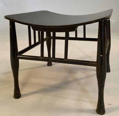 Small stool in painted wood. The seat is...