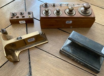 Bronze weight box and another smaller one....