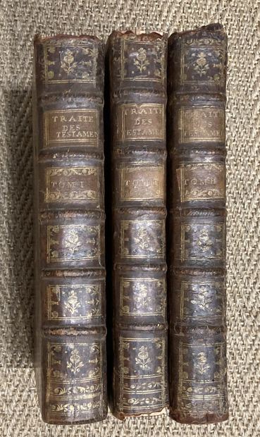 Three volumes: Traité des Testaments, Paris,...