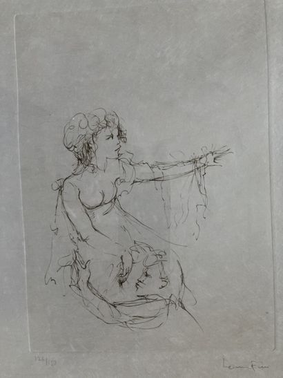 Léonor FINI (1907-1996) : DEUX AMIES. 

Lithographie...