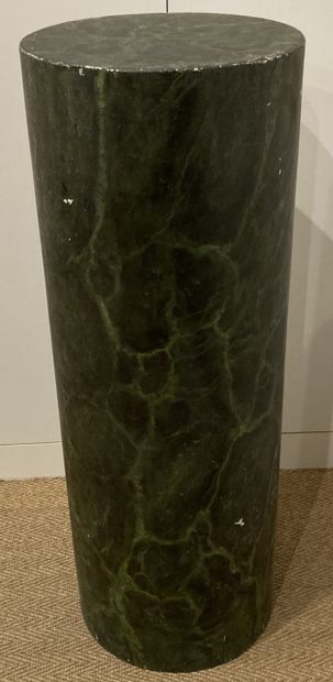 Cylindrical column in wood painted in imitation...