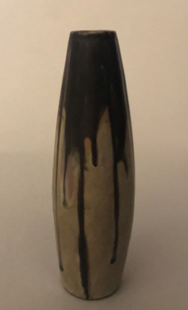 MÉTÉNIER : vase ovoïde en céramique à décor...