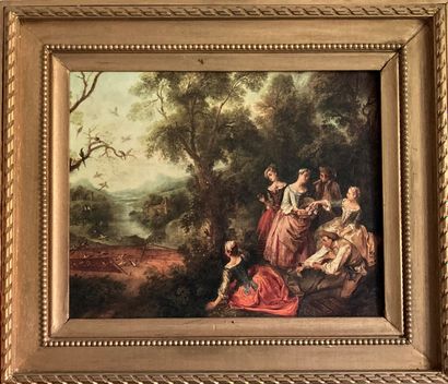 Deux reproductions sur toile d'après BOUCHER...