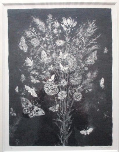 Michel CIRY (1919-2018) : BOUQUET DE FLEURS....