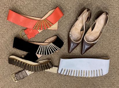 Karl LAGERFELD. Lot of belts including: a...