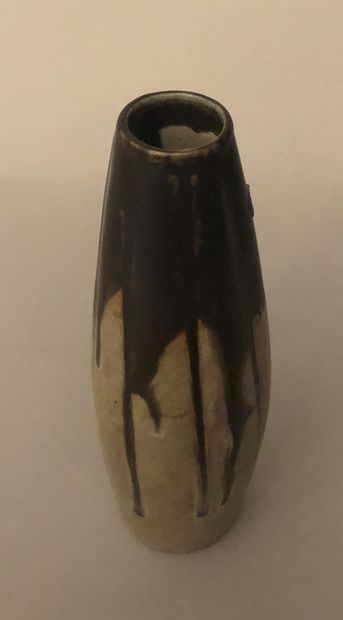 MÉTÉNIER : vase ovoïde en céramique à décor...