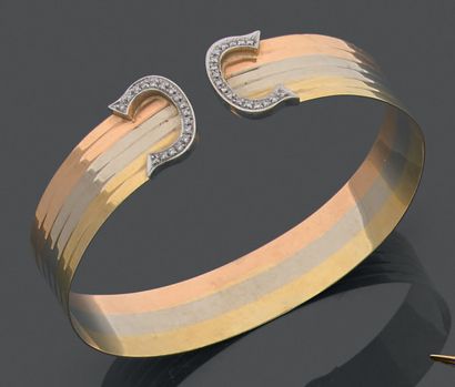 Three-coloured 18K (750) gold open-worked...