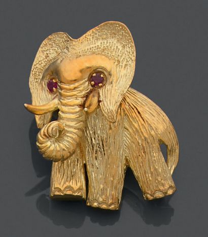 Yellow and 18K (750) white gold clip, featuring...
