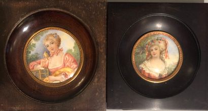 
Two round miniatures: 