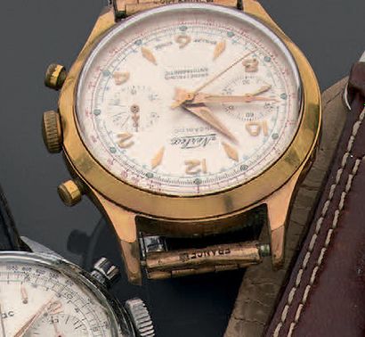 Men's watch in gilt metal, the round case,...