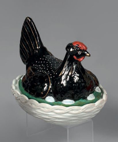 Polychrome and painted glazed earthenware...