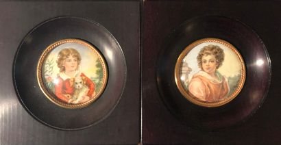 
Two round miniatures : 