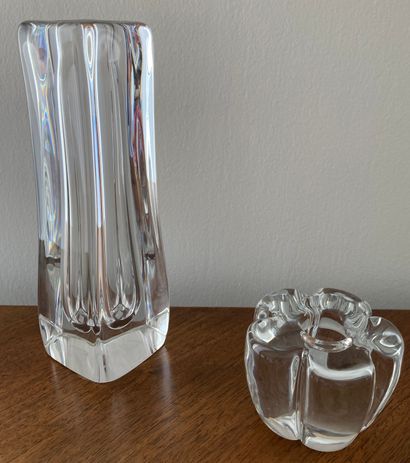 Cristaux signés DAUM
Candle holder of poly-lobed...