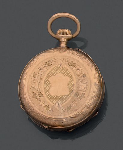 18K (750) yellow gold collar watch, the case...