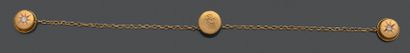14K (585) yellow gold waistcoat chain, linking...