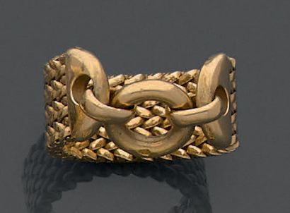 Articulated ring in 18K (750) yellow gold,...