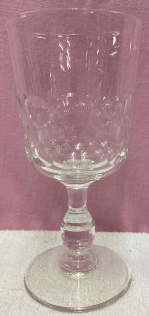 Part of service of glasses with foot out...