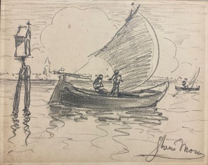 Bruno GHERRI-MORO (1899-1967): FISHING BOAT....