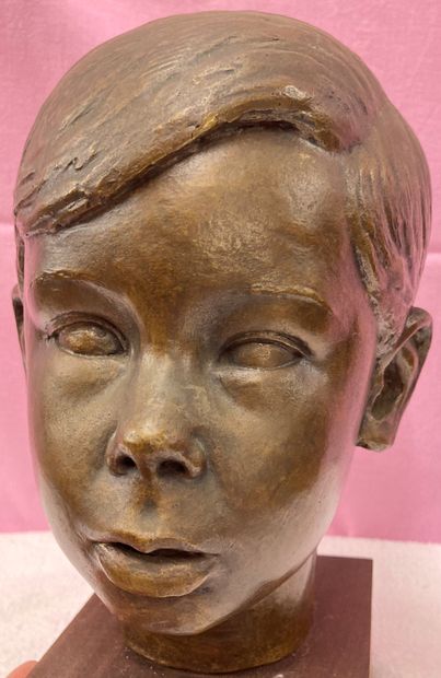 BORDELLA (XXth century): BUST OF YOUNG BOY....