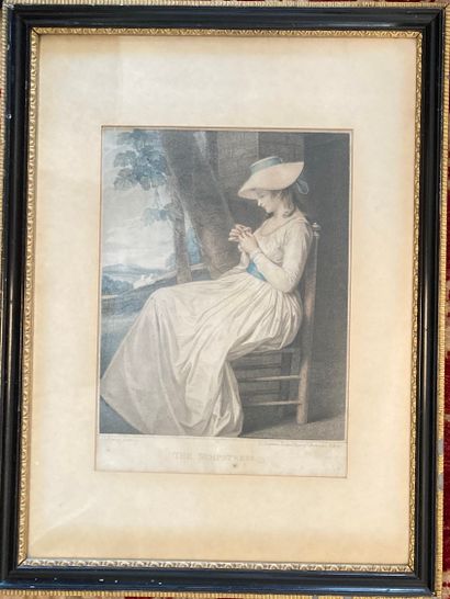 Three English engravings in colors : - after...