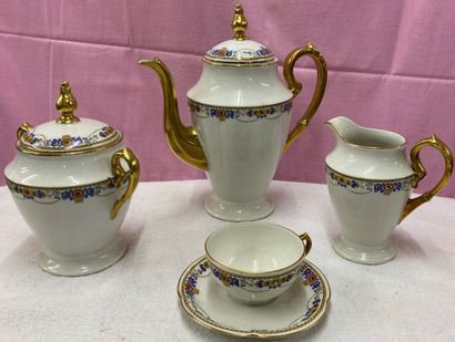 Part of a coffee service in white porcelain...