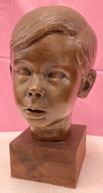 BORDELLA (XXth century): BUST OF YOUNG BOY....