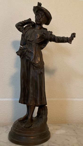 FRENCH ECOLE, circa 1900: YOUNG WOMAN STRETCHING....