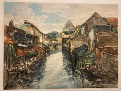 
R. LORAIN (XXe siècle) : MAISONS EN ENCORBELLEMENT...