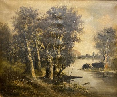 FRENCH SCHOOL circa 1900: PAYSAGE WITH PROMISES...