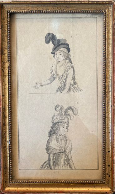 
Set of nine framed pieces: engravings, etchings,...
