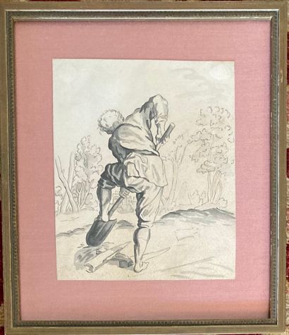 19th century FRENCH SCHOOL: YOUNG MAN WITH...