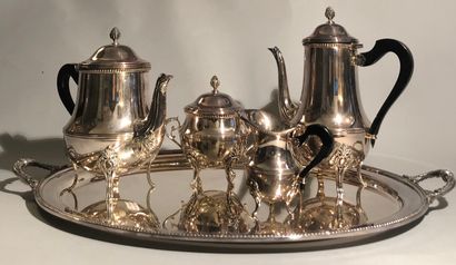 Service in silver plated metal including...