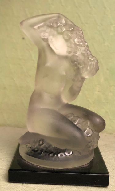 LALIQUE, France. Pressed molded glass bather....