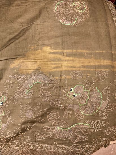 Set of Chinese embroideries, some on silk:...