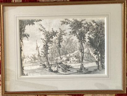 18th century FRENCH SCHOOL: HOUSES IN THE...