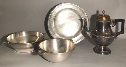 Set in silver plated metal, including : -...