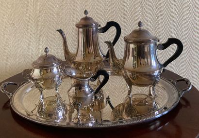 Service in silver plated metal including...