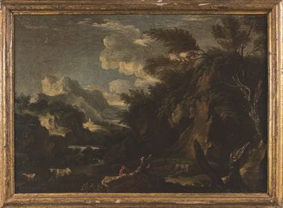 18th century NAPOLITAN SCHOOL: LANDSCAPE...