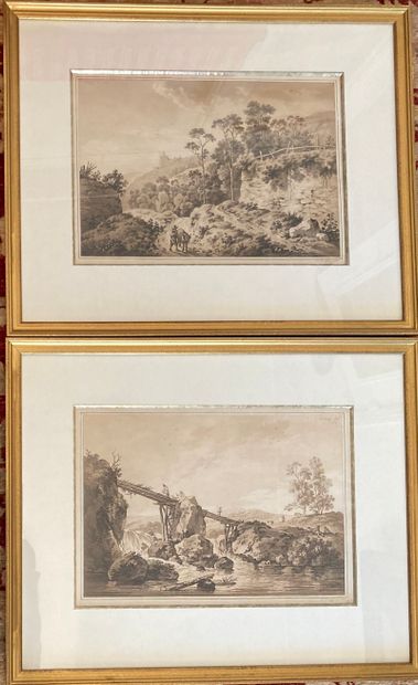 Pair of engravings in the manner of brown...
