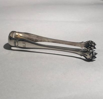 Sugar bowl in silver plated metal, of form...